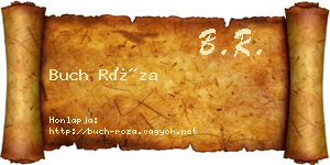 Buch Róza névjegykártya